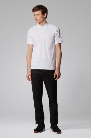 Koszulki Polo BOSS Slim Fit Białe Męskie (Pl96113)